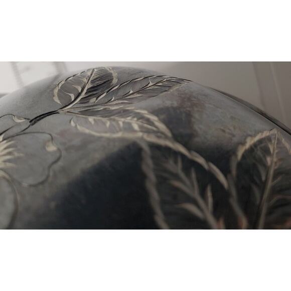 Antique 1800-1849 Pairpoint Mfg. Co. Quadruple Silver Plate Floral Tea Pot Dents - Picture 11 of 16